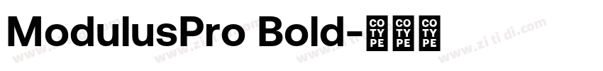 ModulusPro Bold字体转换